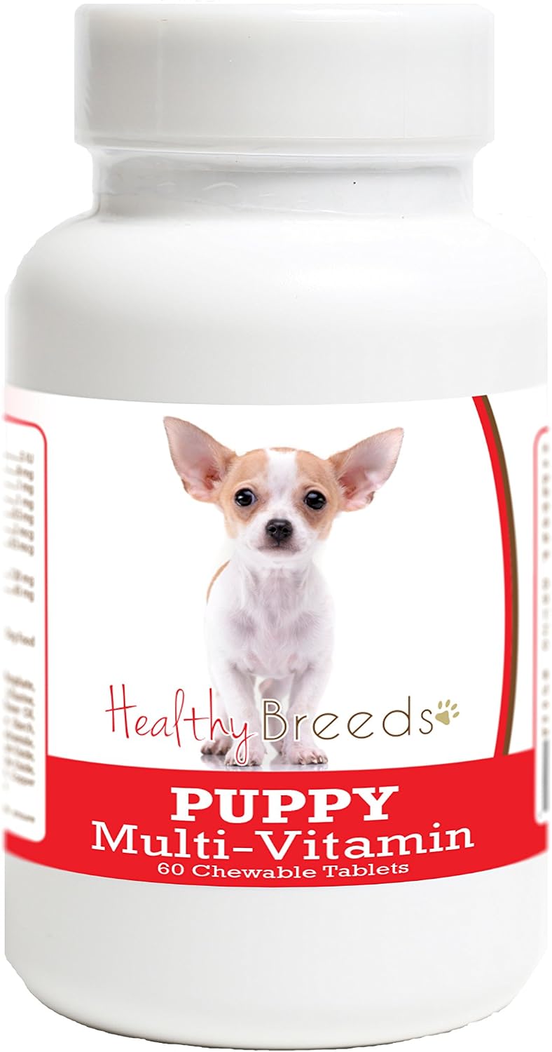 Healthy Breeds Chihuahua Puppy Dog Multivitamin Tablets, 60 Count - görsel 1