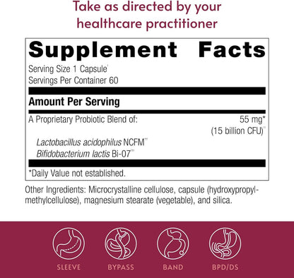 Bariatric Advantage FloraVantage Balance Capsules – Probiotic for Post-Bariatric Digestive Health (60 Capsules)