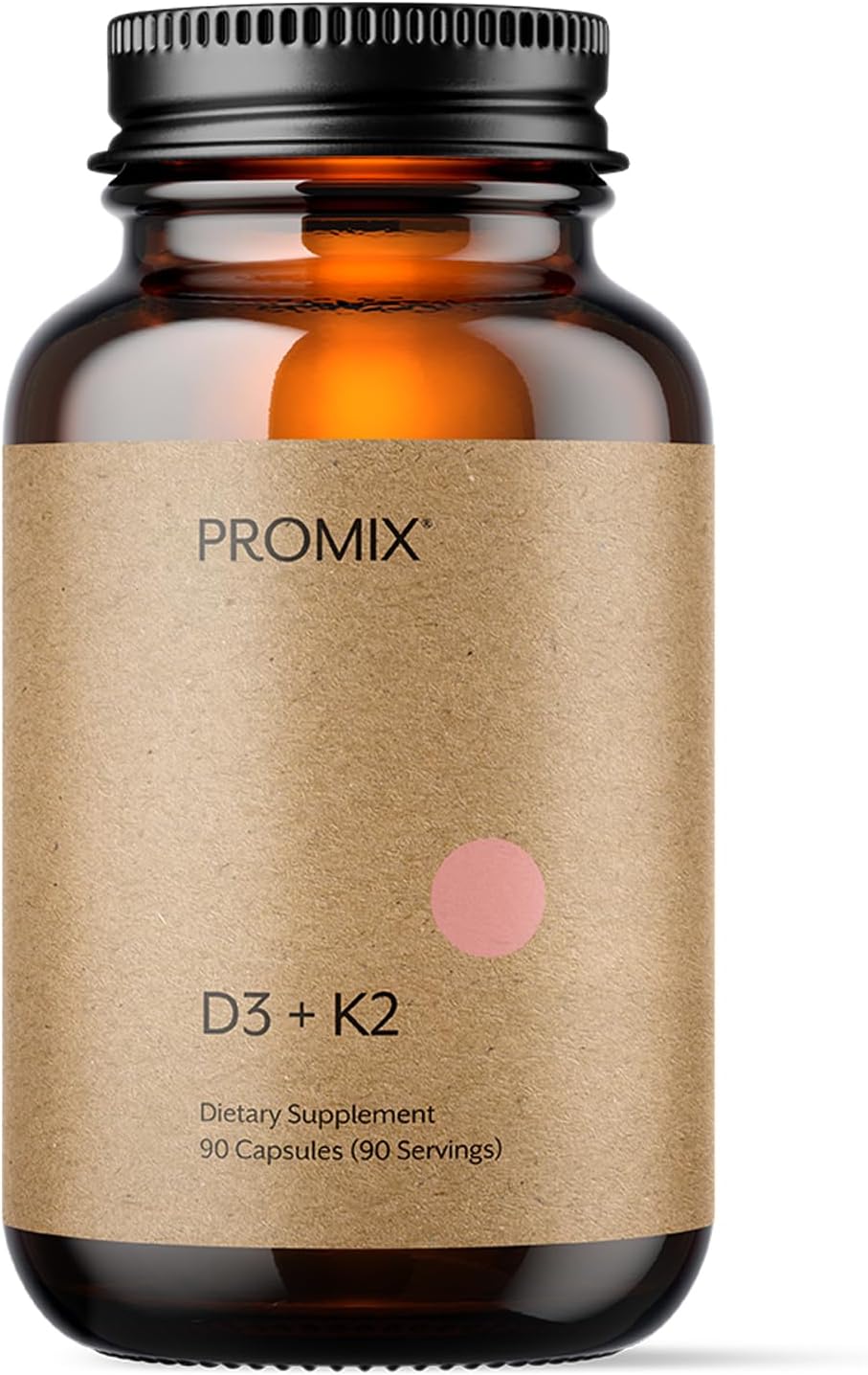 ProMix Nutrition Vitamin D3 K2 5000 IU Supplement - MK4 & MK7 - Soya and Gluten-free - 90 Capsules - görsel 1