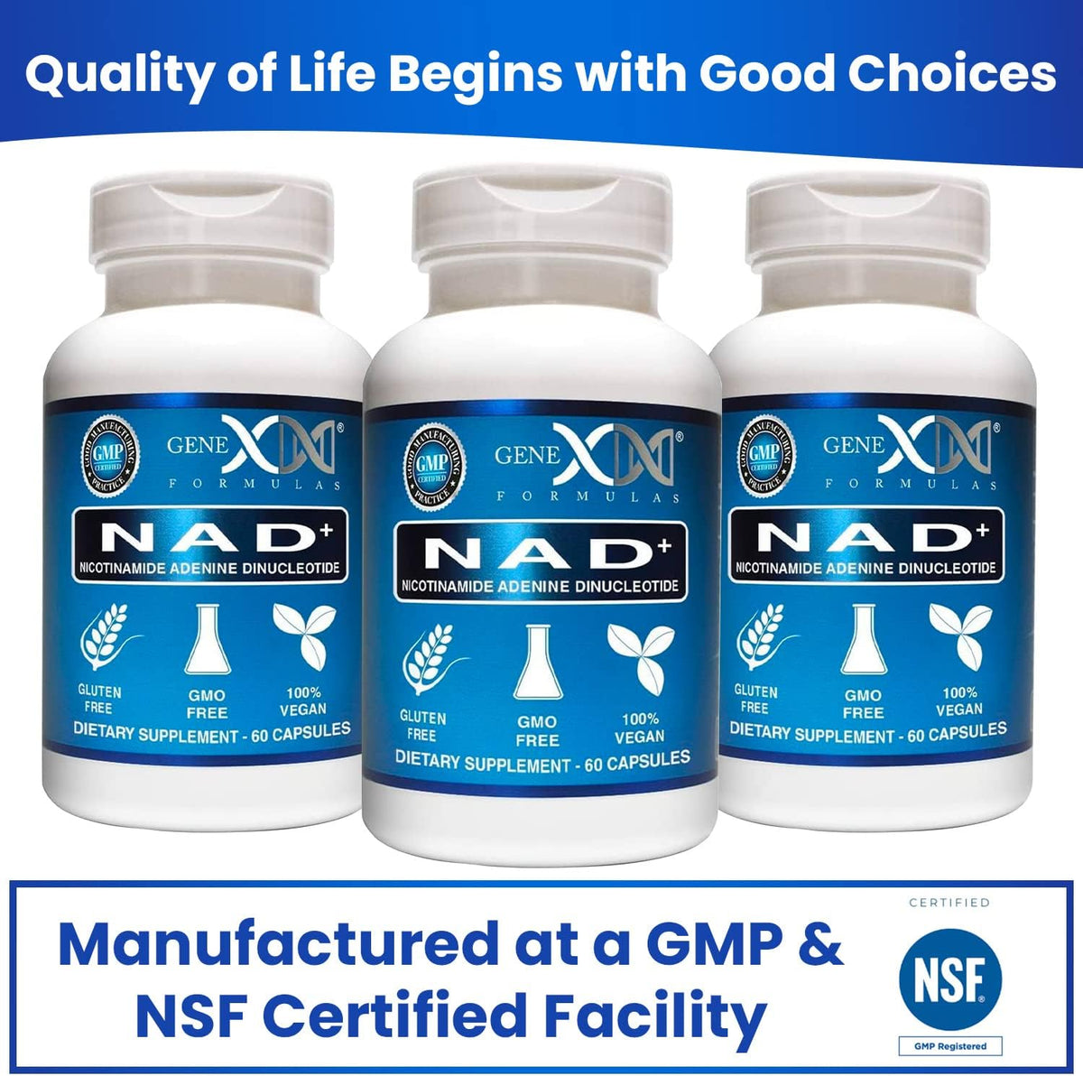 Genex Formulae NAD+ 250mg – Actual NAD+ Supplement, 60 Capsules - görsel 9