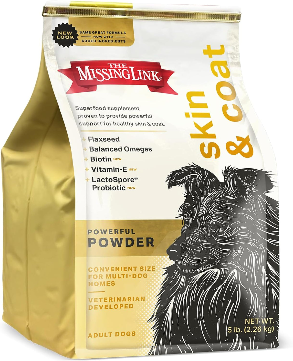 The Missing Link Skin & Coat + Probiotics Supplement for Dogs, 5 lb - görsel 1
