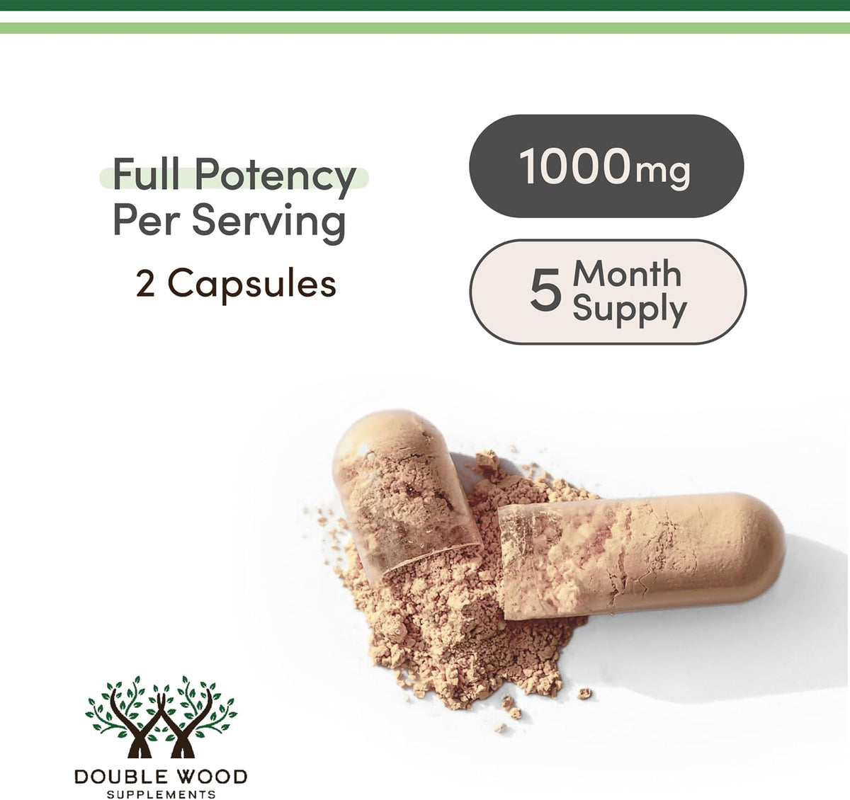 Double Wood Maca Root Capsules – 300 Capsules (1000mg per Serving) – Black, Red and Yellow Maca - görsel 3