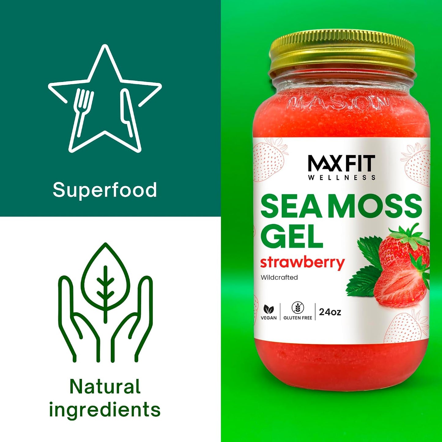 Sea Moss Gel Raw - Wildcrafted Gold Sea Moss Gel from Saint Lucia, 680 g (24 oz) - görsel 3