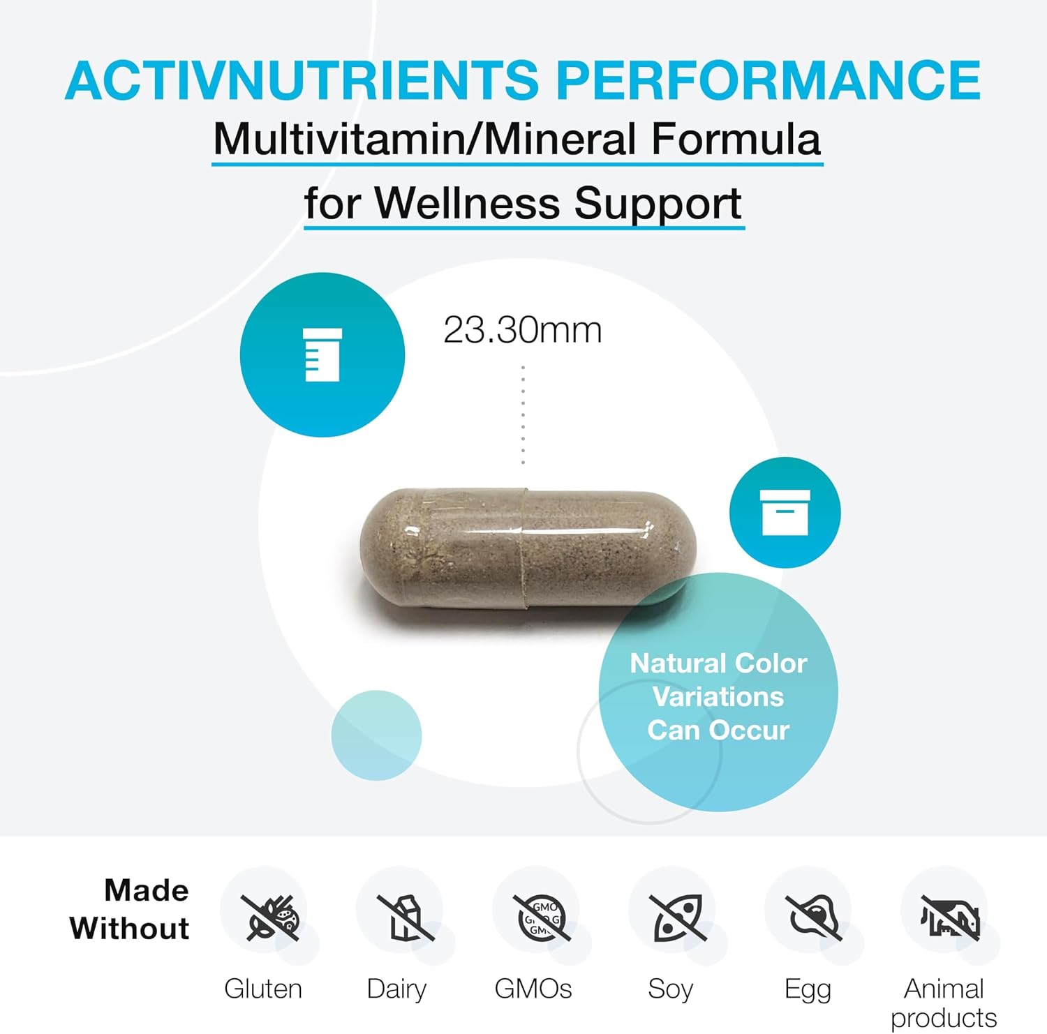 XYMOGEN ActivNutrients Performance - Multivitamin & Multimineral Formula - Energy, Immune & Wellness Support - Active B Vitamins & Chelated Minerals - Vegetarian, Non-GM & Gluten-Free - 120 Capsules - görsel 3