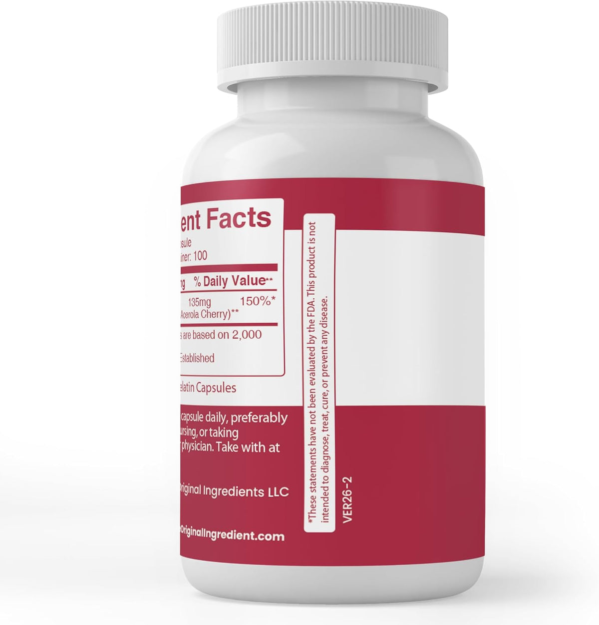 Pure Original Ingredients Acerola Cherry (100 Capsules) - Pure, No Additives - görsel 3