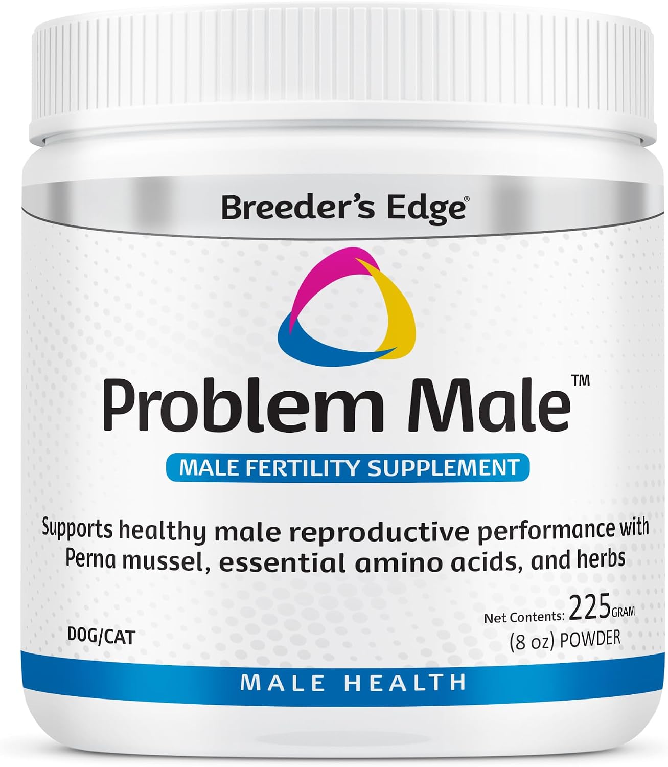 Breeder's Edge Problem Male Powder for Dogs & Cats, Supports Reproductive Health, Hormone Balance, Libido & Vitality, with Perna Mussel, 225 g - görsel 1