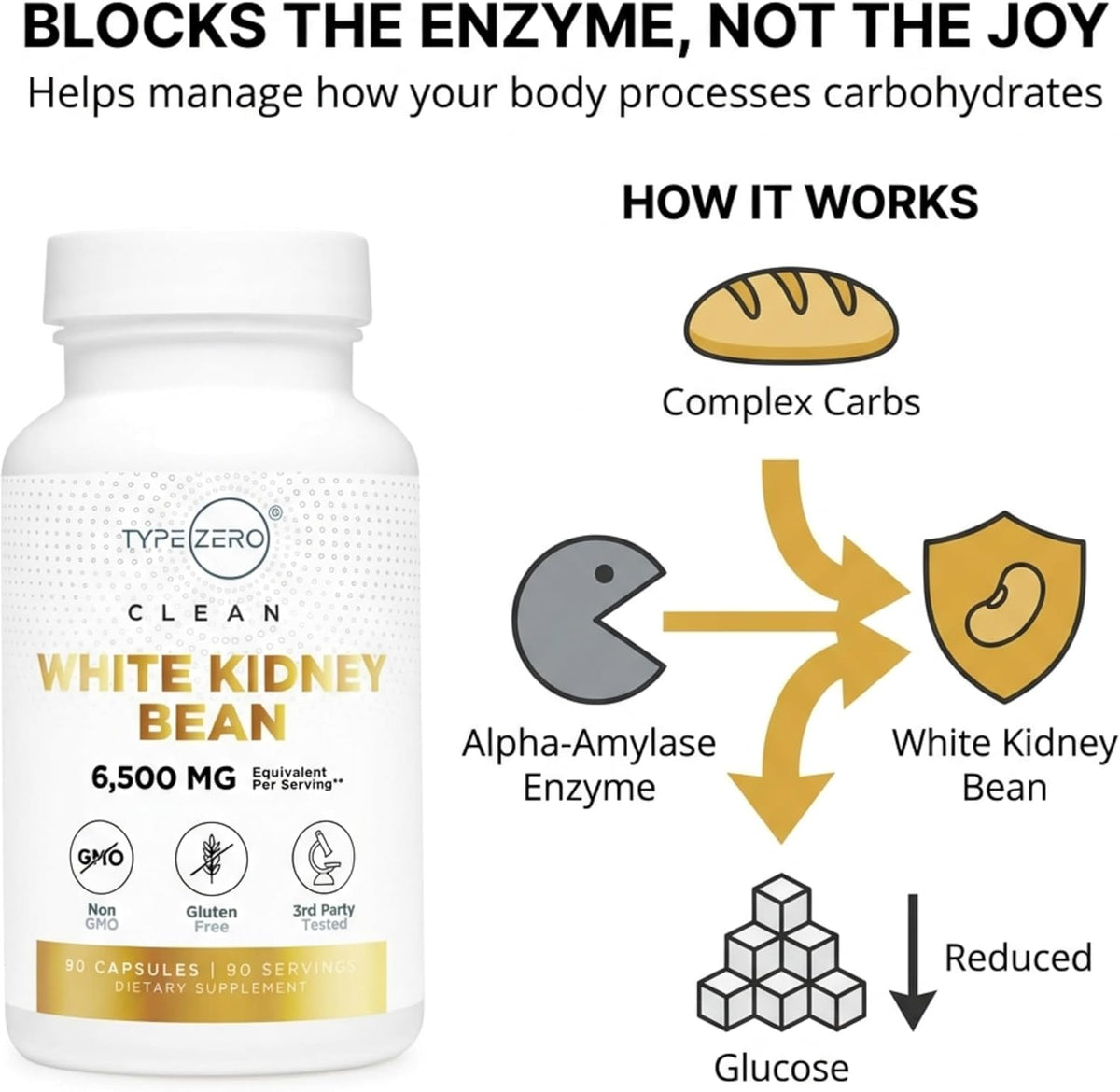 Type Zero Clean White Kidney Bean Extract - 90 Capsules - görsel 8
