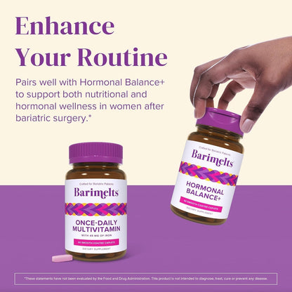 BariMelts Once Daily Bariatric Multivitamin with Iron - 60 Easy-Swallow Caplets (2-Month Supply)