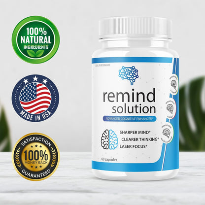 Remind Solution for Memory and Cognitive Support – 120 Capsules (Pack of 2)