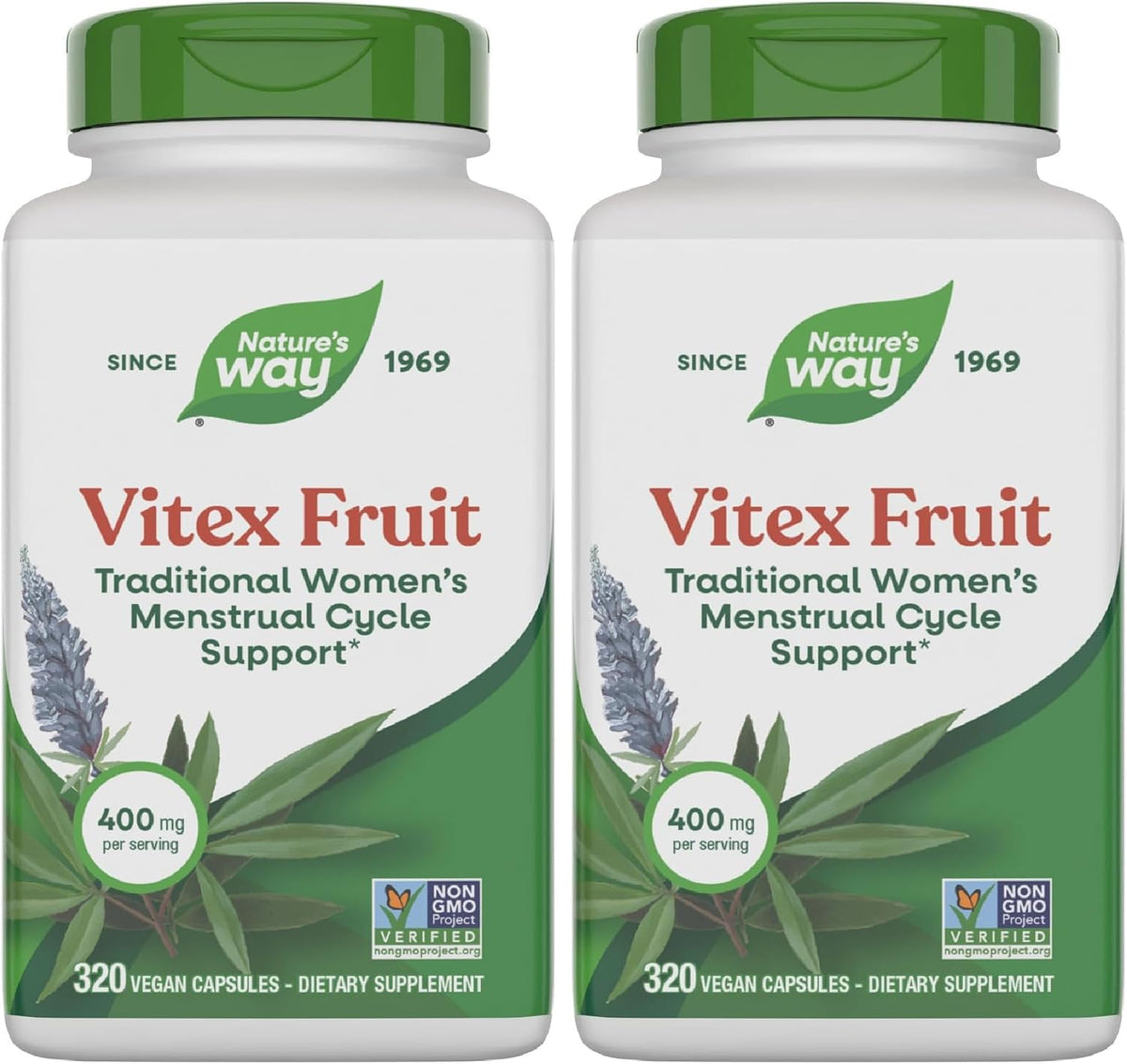 Nature's Way Vitex Fruit, Traditional Menstrual Support, 320 Capsules - görsel 8