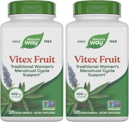 Nature's Way Vitex Fruit, Traditional Menstrual Support, 320 Capsules