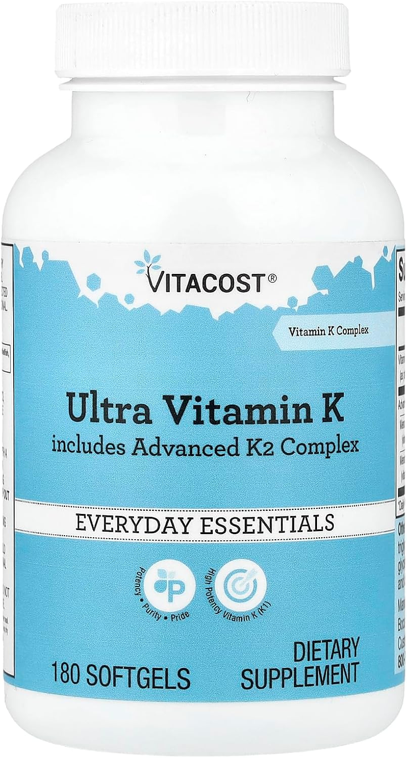 Vitacost Ultra Vitamin K Includes Advanced K2 Complex, 180 Softgels - görsel 1