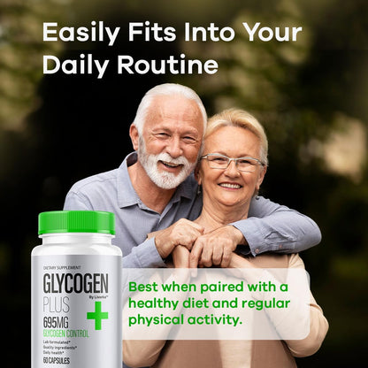 Glycogen Plus Capsules - Advanced Glycogen Support Food Supplement, High Strength All-Natural Formula, 60 Capsules