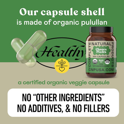 Chanca Piedra Organic Capsules 500mg – Stonebreaker Food Supplement