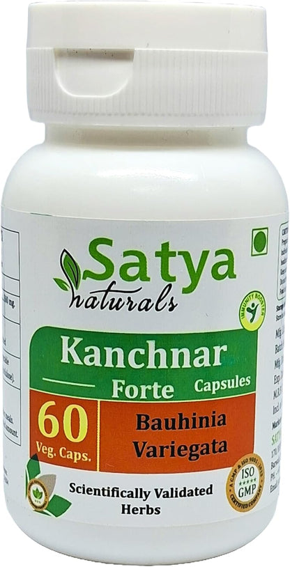 Kanchnar Forte Capsules 500 mg – 120 Veg Capsules (2 Bottles of 60)