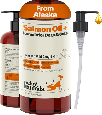 Deley Naturals Wild Alaskan Salmon Oil for – Sourcing: Wild-caught fish from clean waters, such as Alaskan salmon, – Image 1