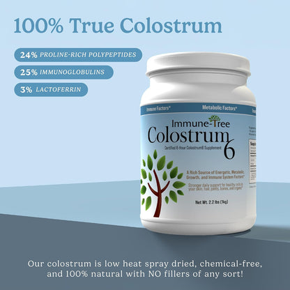 Immune-Tree 100% Pure Bovine Colostrum Powder (Grass-Fed) - 1 kg (661 Servings)