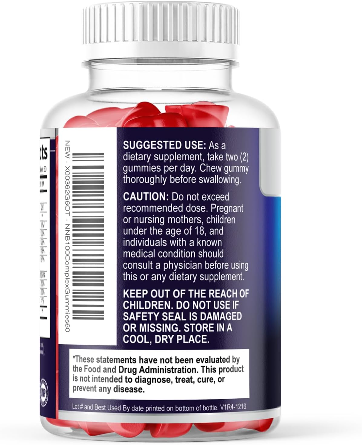 Nature's Nutrition Vitamin B Complex Gummies - Extra Strength with Vitamin C, Energy & Immune Support - 60 Gummies - görsel 8