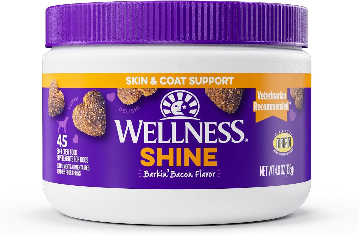 Wellness Salmon Flavoured Soft Chew Immune & Allergy Supplements for Dogs, 45 Chews - görsel 9