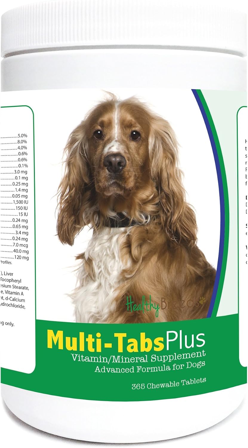 Healthy Breeds English Cocker Spaniel Multi-Tabs Plus Chewable Tablets 365 Count - görsel 1