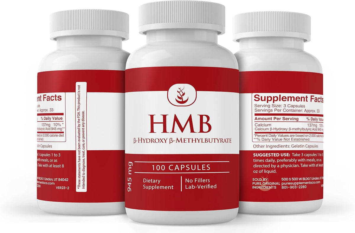 Pure Original Ingredients HMB, 100 Capsules - görsel 4