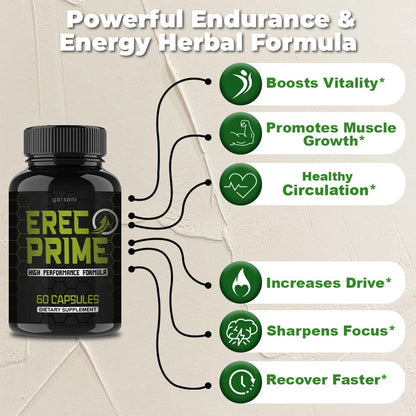 Erec Prime Advanced Formula (3 Pack, 180 Capsules)