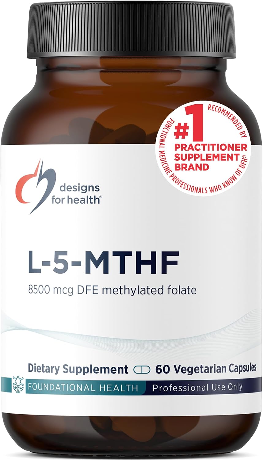 Designs for Health L-5-MTHF – Quatrefolic Methylfolate 5mg, 60 Capsules - görsel 1