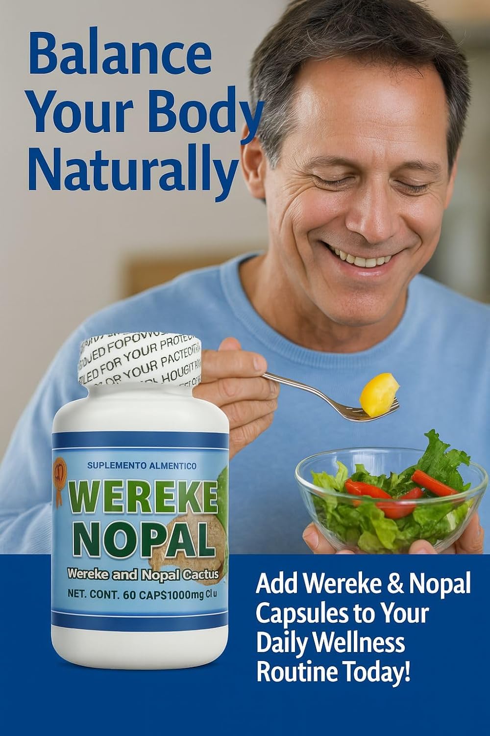 Wereke & Nopal Capsules – 60 Capsules (1000 mg Each) – Natural Herbal Supplement – Traditional Mexican Blend – by Lo + Natural - görsel 2