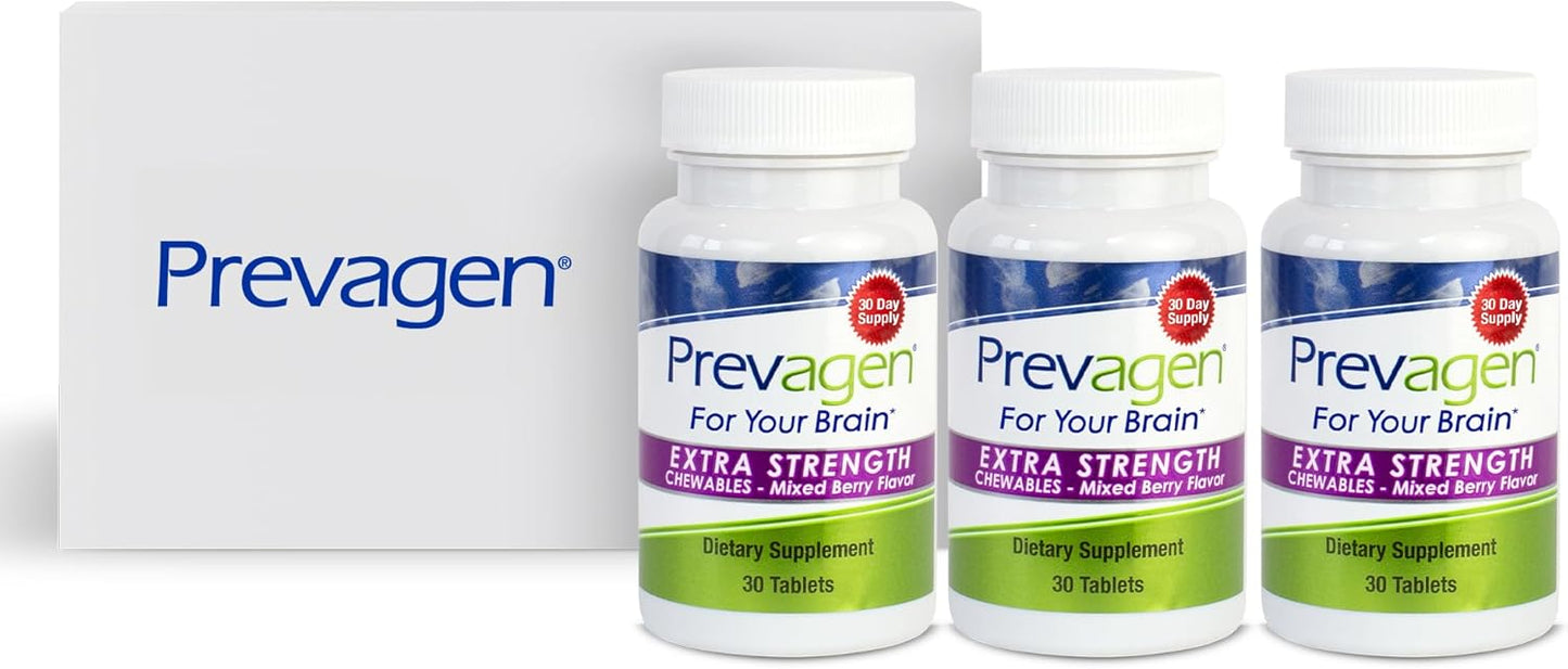 Prevagen Extra Strength Mixed Berry Chewables - 90 Tablets (3 Month Supply) - görsel 1