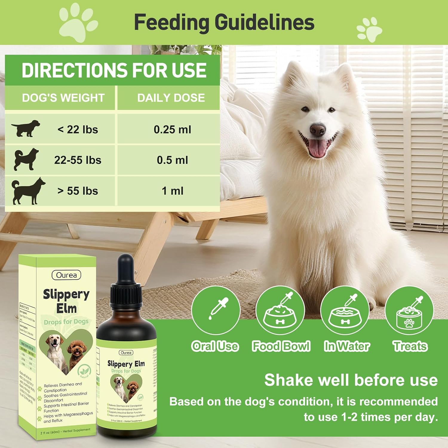 Slippery Elm for Dogs – Organic Herbal Digestive Support Drops - görsel 7