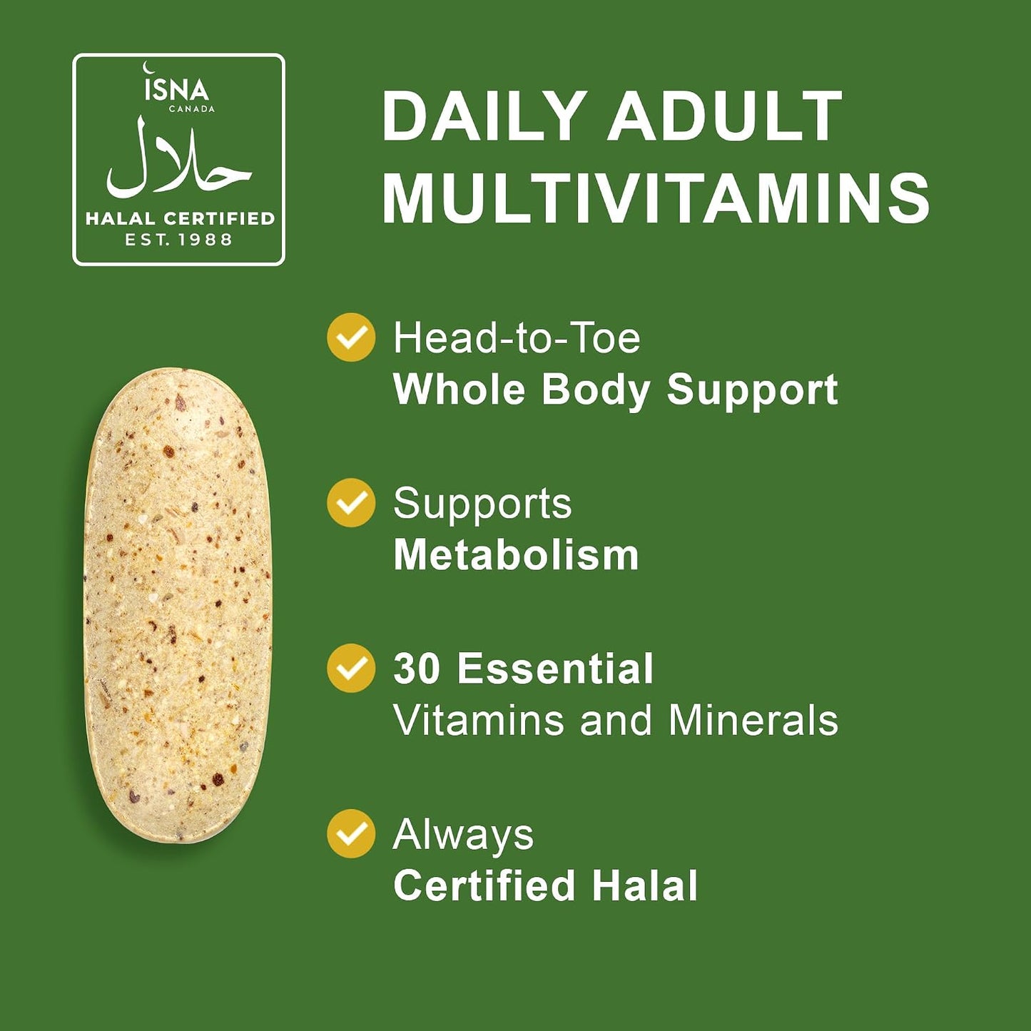 Noor Vitamins Halal Multivitamin for Women and Men, 60 Tablets (2-Month Supply) - görsel 7