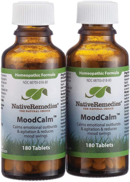 Native Remedies MoodCalm – Homeopathic Formula for Emotional Balance – 180 Tablets