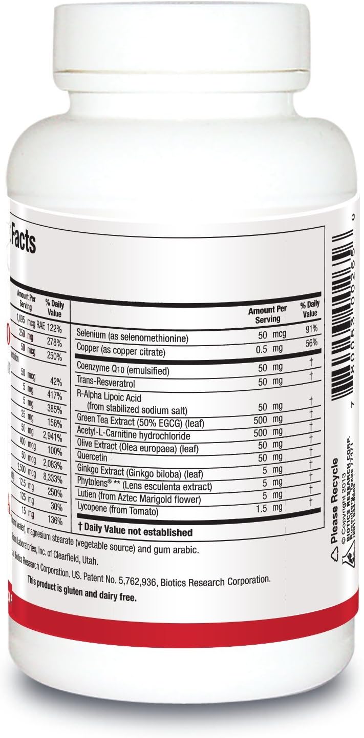 Biotics Research VasculoSirt – Cardiovascular Support with CoQ10, Resveratrol, ALA, Ginkgo – 150 Capsules - görsel 3