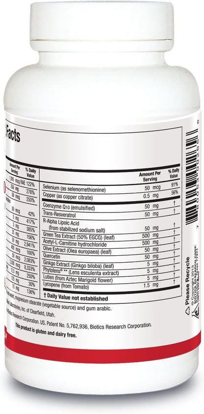 Biotics Research VasculoSirt – Cardiovascular Support with CoQ10, Resveratrol, ALA, Ginkgo – 150 Capsules