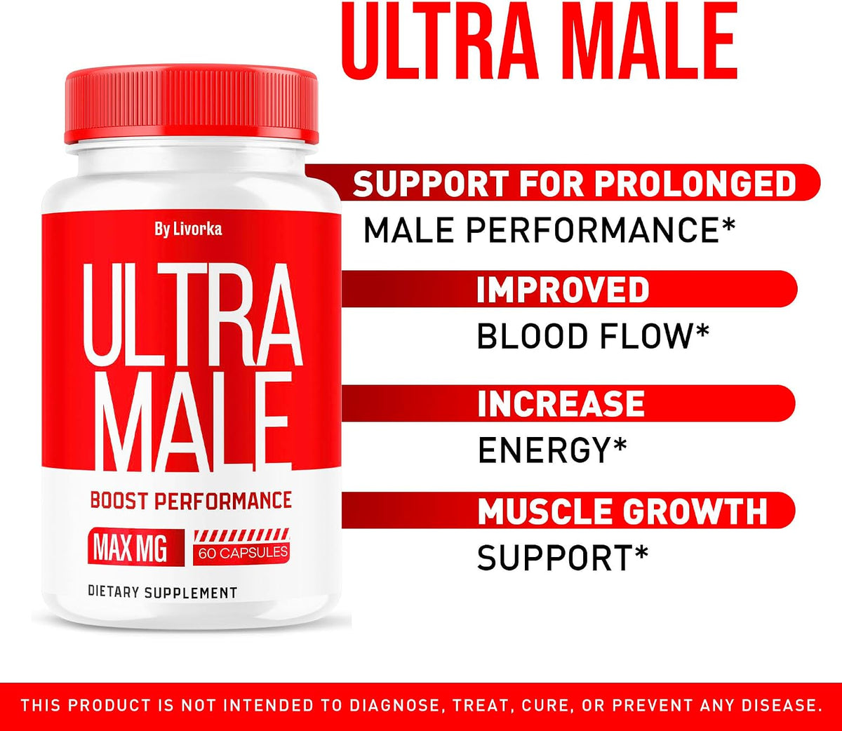 UltraMalePills, UltraMaleCapsules Advanced Formula, 60 Capsules for 1 Month - görsel 3