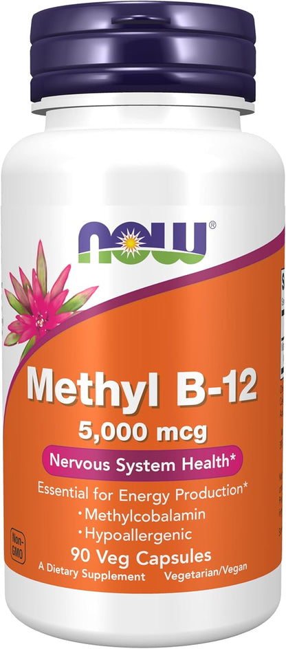 NOW Foods Methyl B-12 5000mcg, 90 Veg Capsules