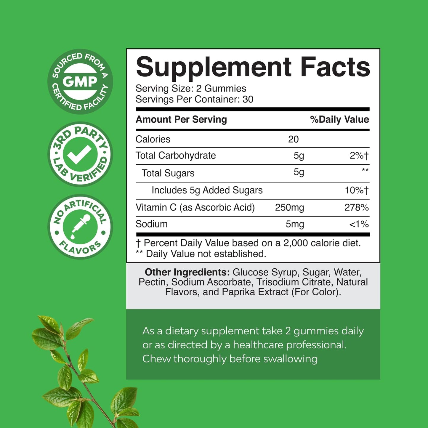 Chewable Vitamin C Gummies for Adults - Halal Vitamin C Immune Support Gummies - Ascorbic Acid Natural Gummy Immune Booster for Adults and Natural Cold Remedy Gummy Vitamins - 60 Count - görsel 8