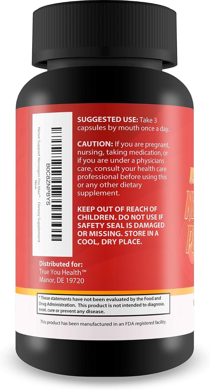Nerve Support Nervogen Pro Max - Premium Nerve Health Support Formula with Vitamin C, Vitamin D, Turmeric - görsel 3