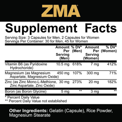 5% Nutrition Core ZMA (with Boron) – 90 Capsules