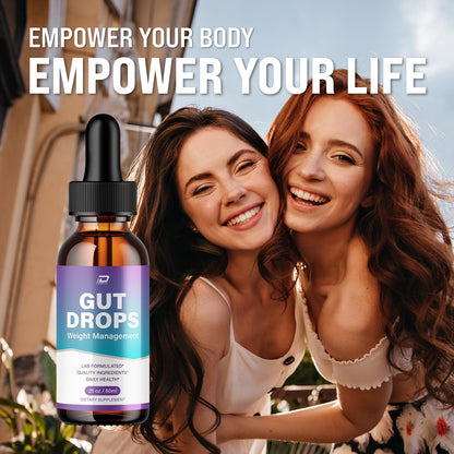 Gut Drops Healthy Formula – GutDrops All Natural Healthy Levels - Extra-Strength Liquid (1 Pack – 1 Month Supply)
