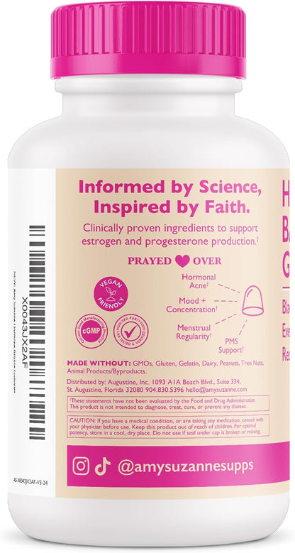 Hormone Balance Gummies for Women - Hormonal Harmony for Mood, Energy & Bloating - PMS, Perimenopause & Menopause Support - Red Raspberry Leaf & Black Cohosh - 60 Gummy Supplements