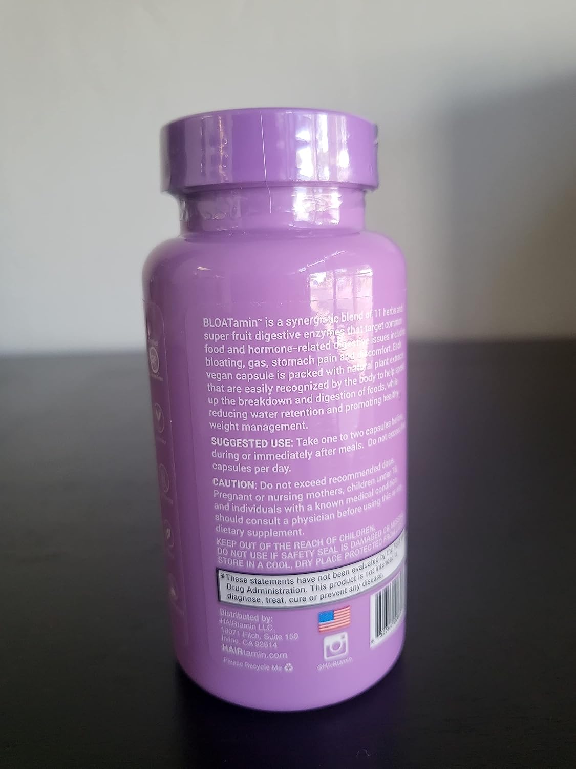 HAIRtamin BLOATamin - Vegan Digestive Enzymes for Bloating Relief (30 Capsules) - görsel 9