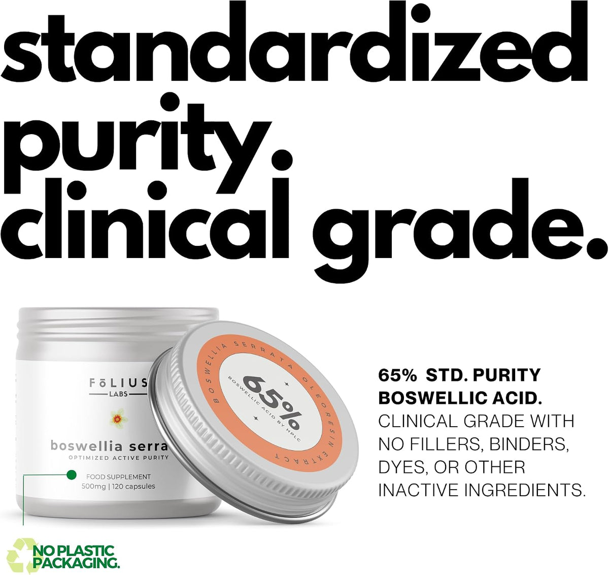 Boswellia Serrata Extract Supplement 500mg - Healthy Joint Support, Muscle Relief Support - 65% Boswellic Acids - Extracted – Image 3