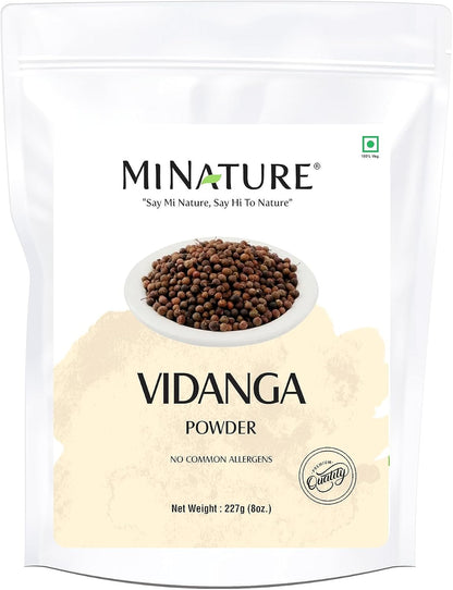 minature Vidanga Powder (Embelia Ribes) - Pure and Natural Herbal Food Supplement, 227g