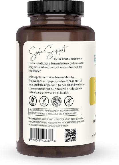 The Wellness Company Spike Support – Nattokinase, Dandelion Root & Black Sativa | 60ct (1 Month Supply)