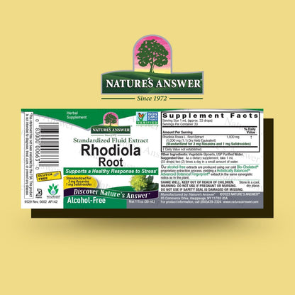 Nature's Answer Alcohol-Free Rhodiola Root, 30ml, Pack of 2