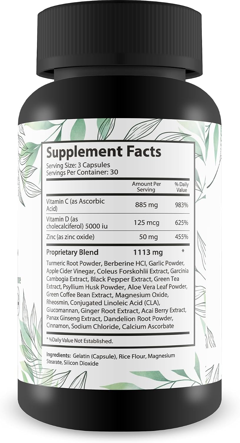Pro Trilogy Immune Shield - Immune Support Capsules with Vitamin C, D, Zinc & Herbal Extracts - görsel 2