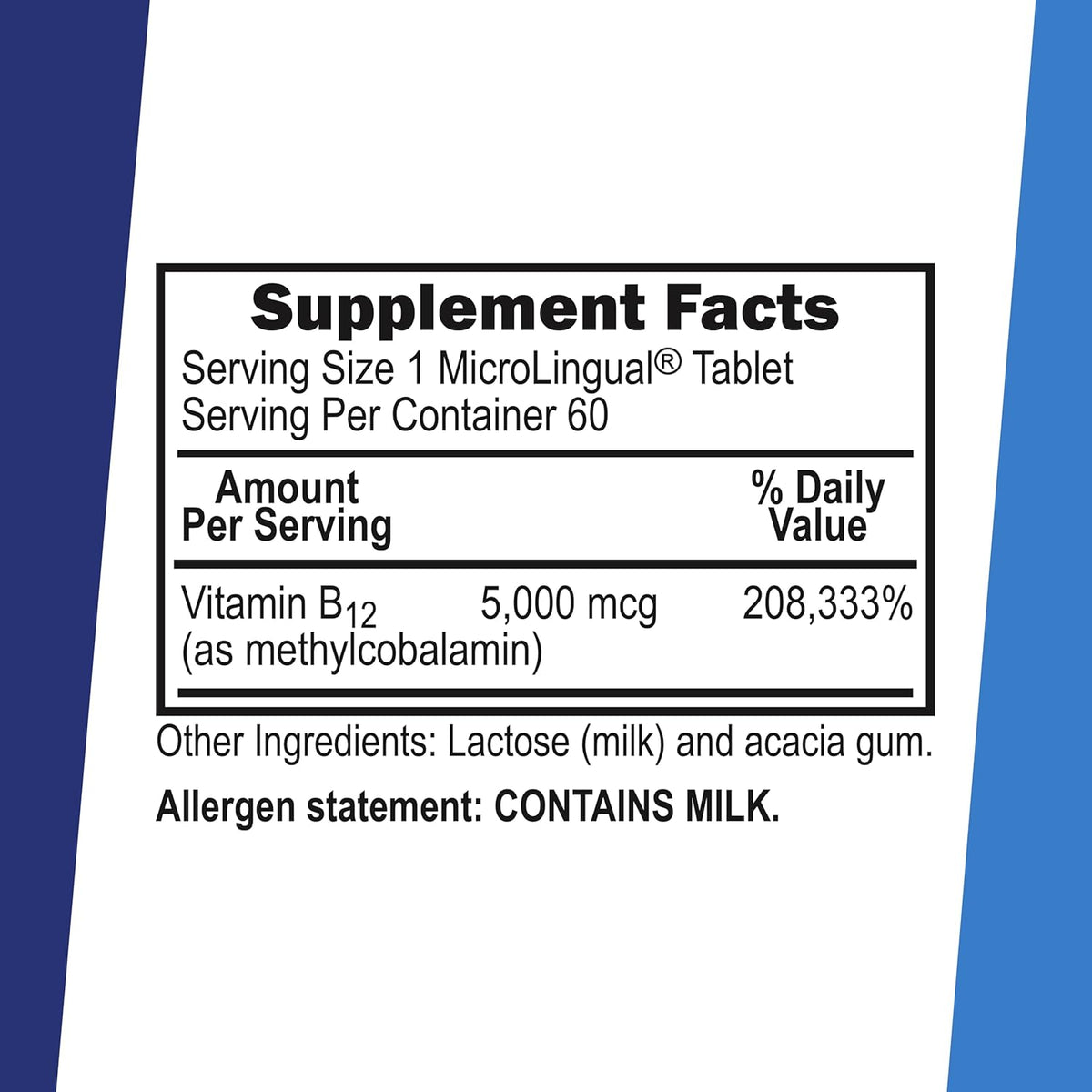 Superior Source No Shot Methylcobalamin B12 5000 mcg Sublingual Tablets, 60 Count - görsel 2