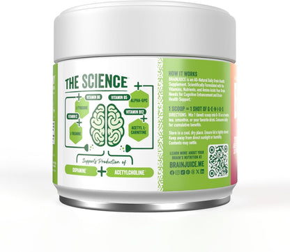 BrainJuice Nootropics Brain Support Supplement – Active Pomegranate Acai (15 Servings)