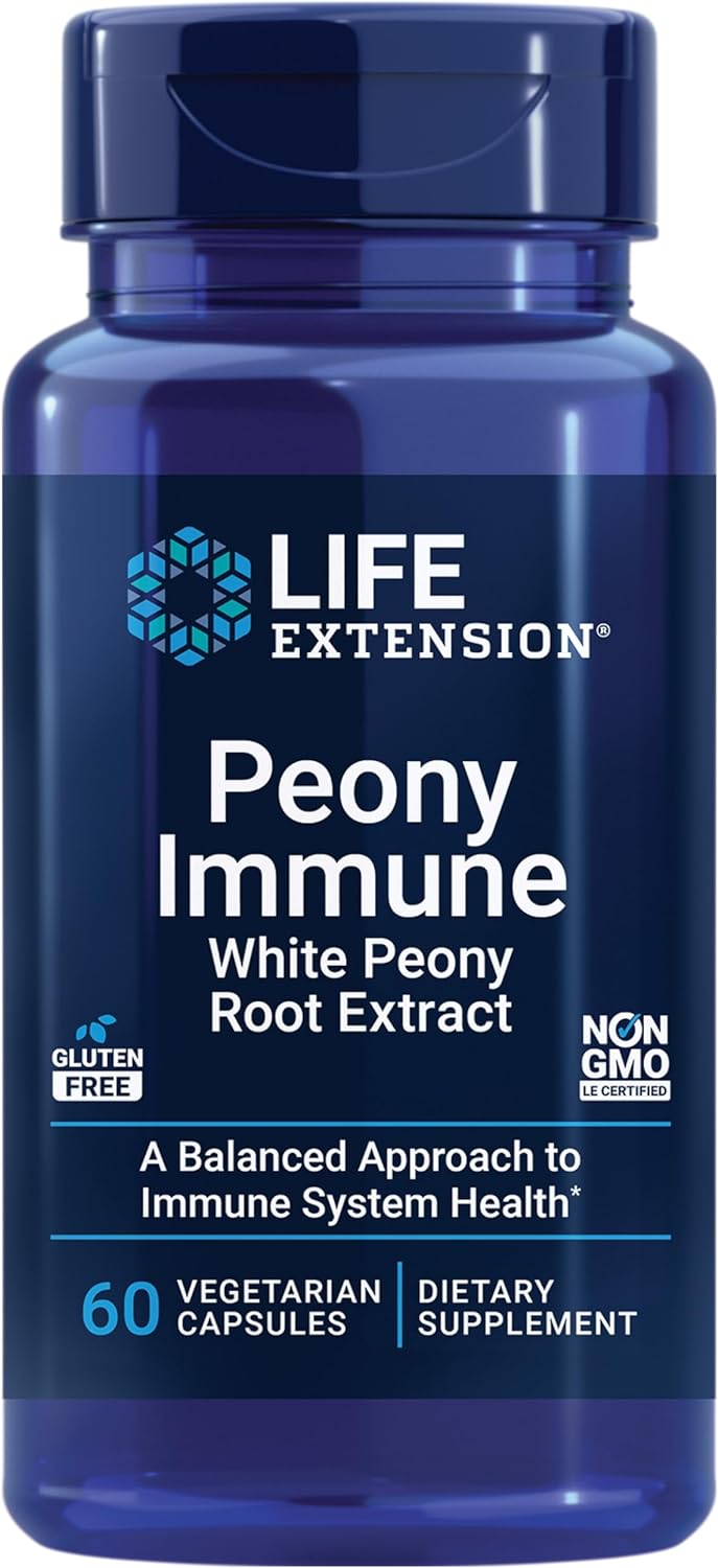 Life Extension Peony Immune – White Peony Root Extract for Immune Support, 60 Capsules - görsel 1